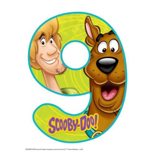 Scooby Doo Number 9 Edible Icing Image - Click Image to Close